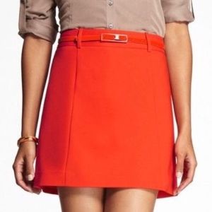 NWT Express Orange High Waist Fall Mini Skirt 4